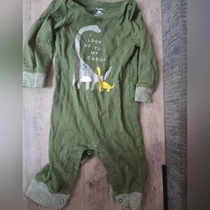 Green Kids One Piece with Animal Print